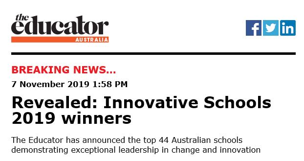 Innovative Schools Winner Cootamundra E A Southee Public School